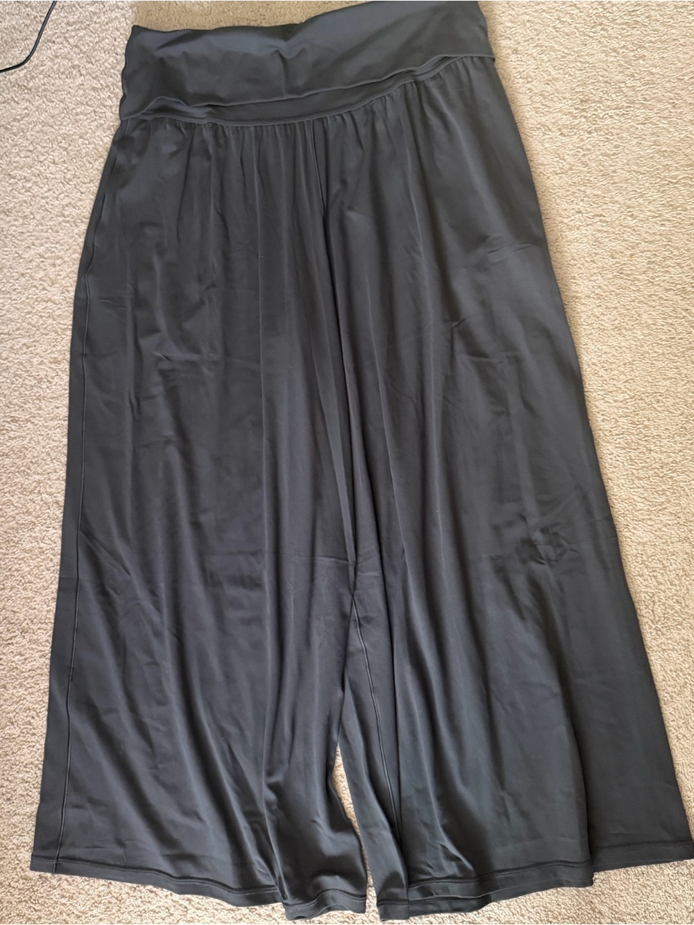 aerie Black Maxi Skirt with Wide Leg Silhouette
